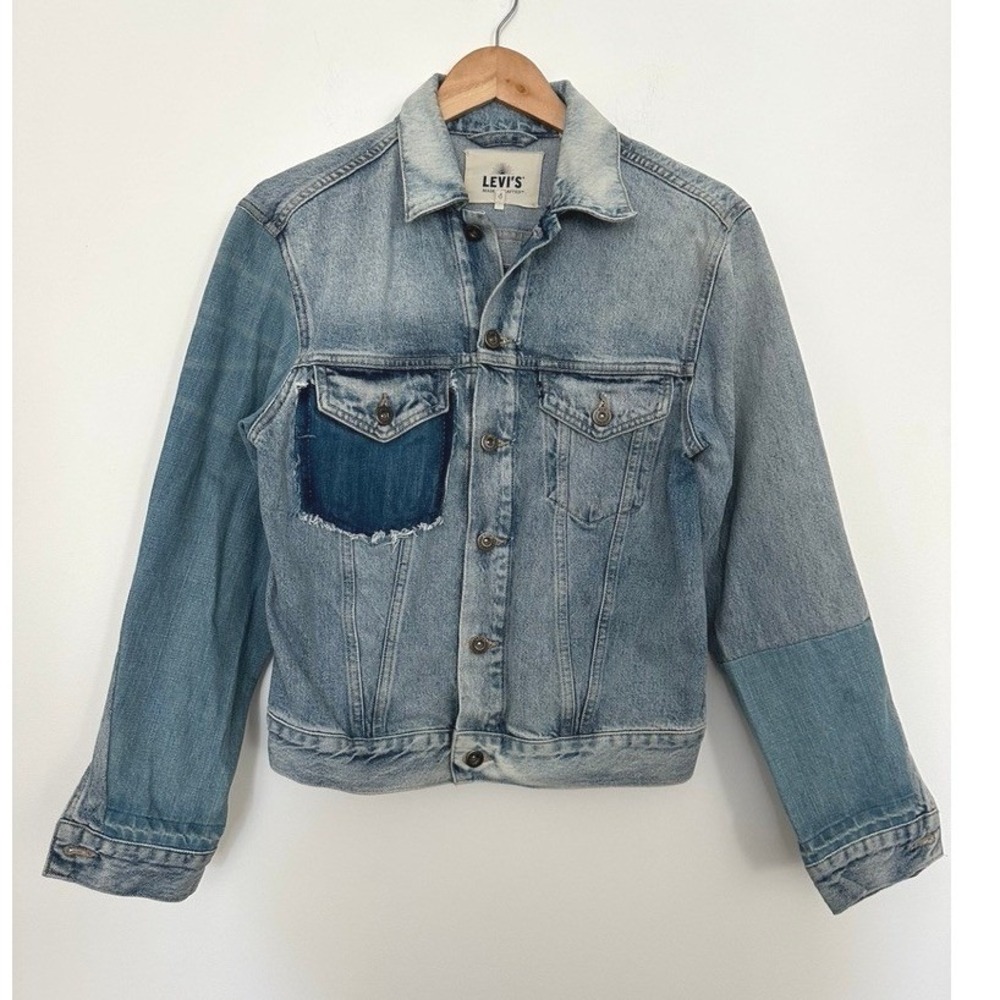 Levis Made & Crafted Selvedge Patchwork Denim Trucker Jacket 2 Light Wash